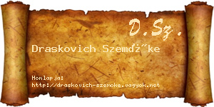 Draskovich Szemőke névjegykártya